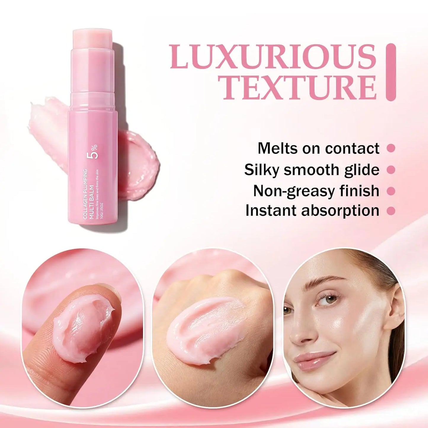 PDRN Pink Collagen Multi Balm Stick NAD+Serum+Moisturizer Face cream Skin Booster Collagen Wrinkle Face Body Hydrating Firming