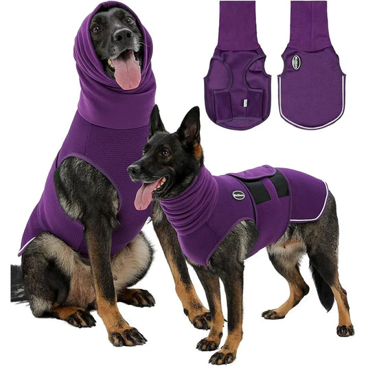 Premium Hot Sale Dog Anxiety Calming Jacket Thunder Calming Shirt Post-Neuter Recovery Vest Multi-Function Headgear For Small Medium Dog