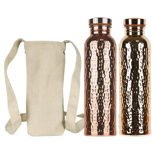 Copper Water Bottle for Drinking Leakproof Insulated Water Bottle Portable Leakproof 27Oz Cup for Hydration Gym Outdoor Hiking