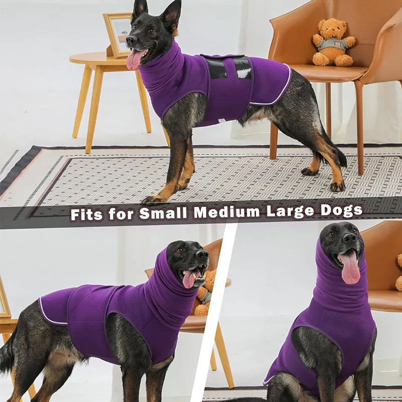 Premium Hot Sale Dog Anxiety Calming Jacket Thunder Calming Shirt Post-Neuter Recovery Vest Multi-Function Headgear For Small Medium Dog